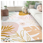 5 x 7ft Soft Throw Non-Slip Pink Boho Area Rug