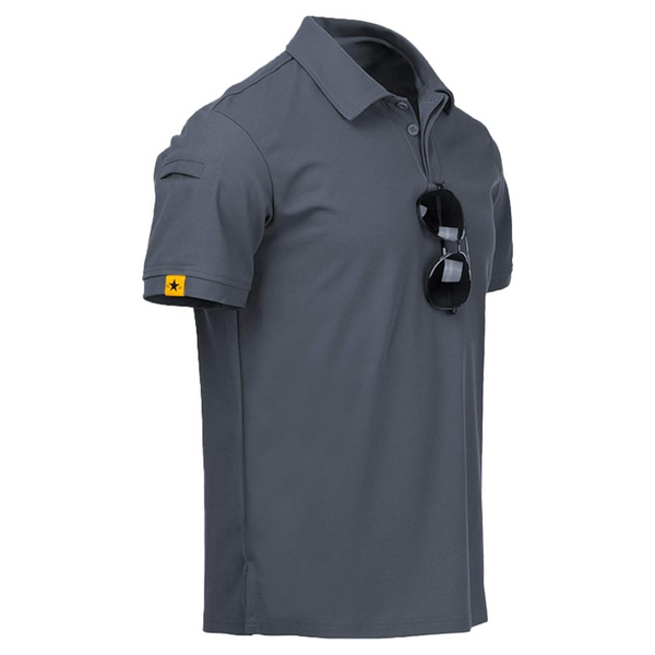 Zity Men's Short Sleeve Sports Polo Shirt (Grey)