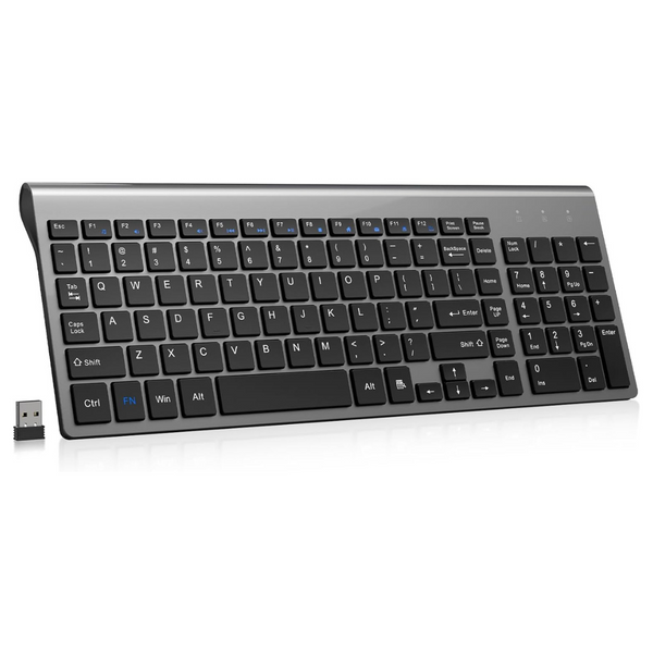 EasyTyping Compact Full Size Wireless Computer Keyboard