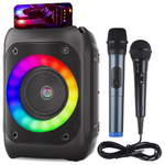 Portable Bluetooth Karaoke Speaker With 2 Mics