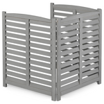 3-Panel 32"W x 38"H Wood Outdoor Air Conditioner Fence Screen (3 Colors)
