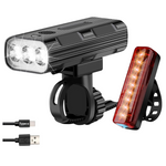 Rechargeable Front & Back LED Bicycle Light Set For Night Riding