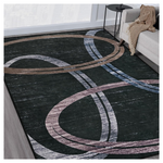 4'x6' ft Modern Wavy Oval Design Geometric Area Rug (2 Colors)