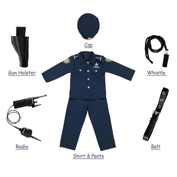 Dress Up America Police Costume For Kids With Accessories