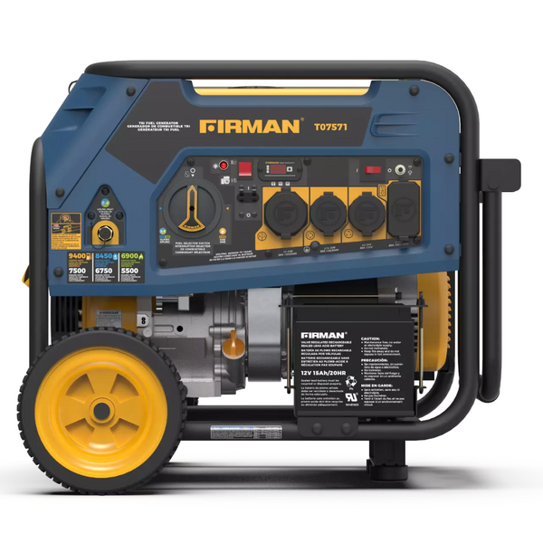 Firman Generators Firman Tri Fuel Electric Start Portable Generator [Certified Refurb]