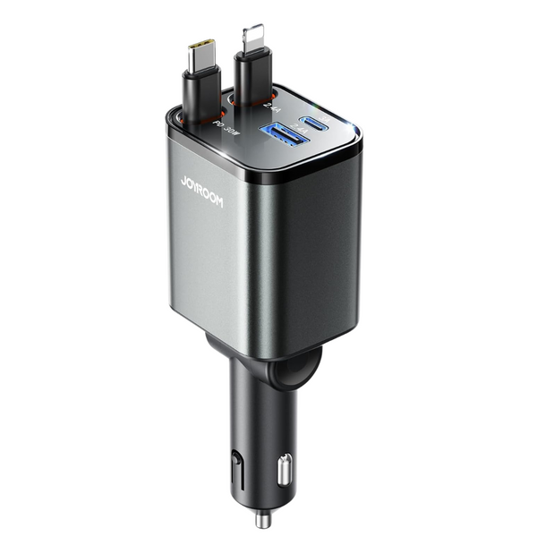 2025 Ultra-Compact 69W USB-C Retractable Car Charger