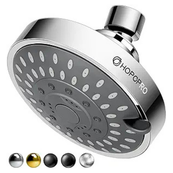 Hopopro 4" 5-Mode High Pressure Rain Shower Head