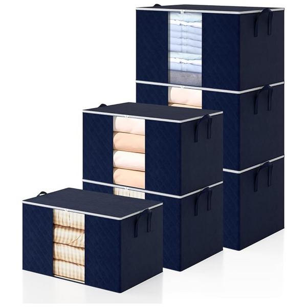 6-Pack Clothes Storage Bags (90L)