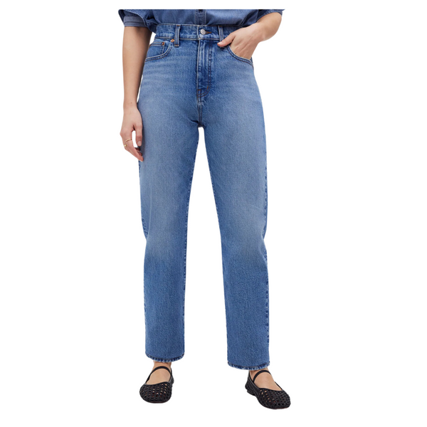 Madewell Women's The Tall '90s Straight Crop Jeans (4 Colors)