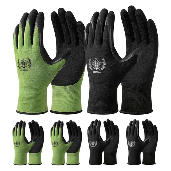 6-Pairs Breathable Garden Gloves With Grip