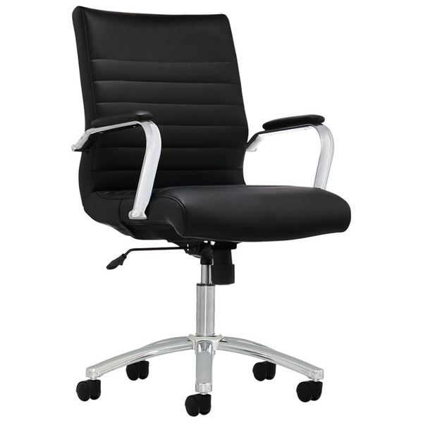 Realspace Modern Comfort Series Winsley Bonded Leather Mid-Back Chair