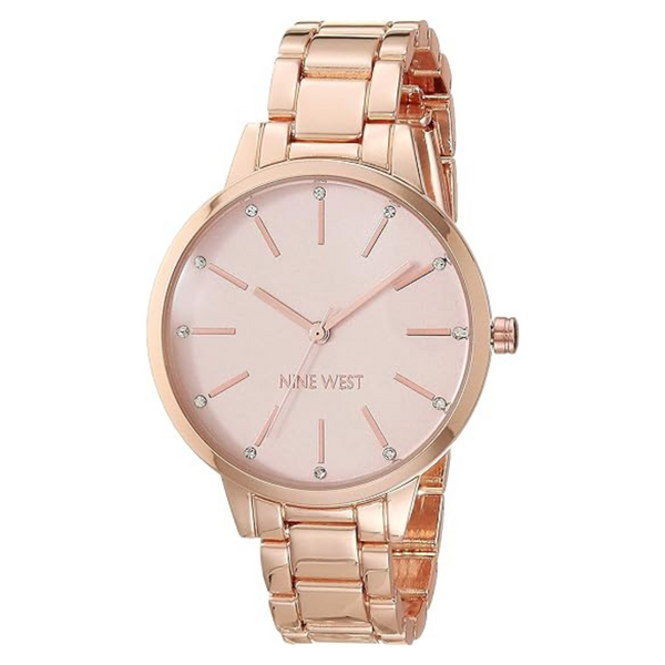 Nine West Women's Japanese Quartz Dress Watch With Metal Strap