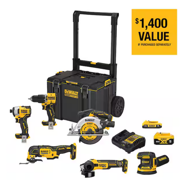 DEWALT 20-Volt MAX ToughSystem Lithium-Ion 6-Tool Cordless Combo Kit