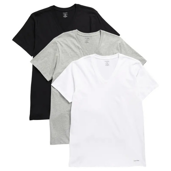 3-Pack Calvin Klein Cotton V-Neck T-Shirt (3 Colors)