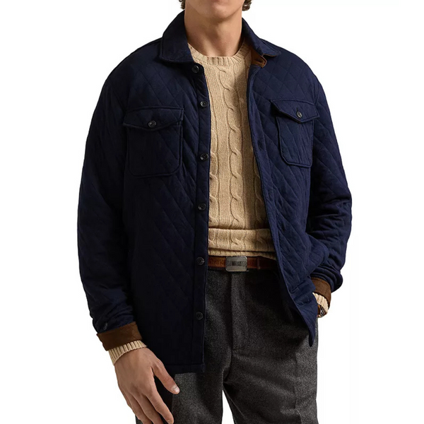 Polo Ralph Lauren Men's Quilted Double-Knit Jersey Overshirt (2 Colors)