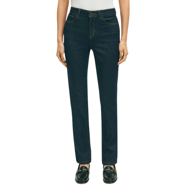 Brooks Brothers Women's Stretch Cotton Slim-Straight Denim Jeans