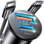 Lisen 80w GaN USB-C Car Charger