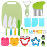 26-Piece Kids Montessori Kitchen Cutting Board & Knives Set