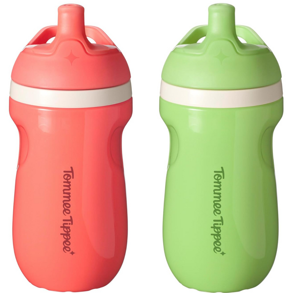2-Pack 9oz Tommee Tippee Insulated Sporty No Spill Toddler Water Bottle