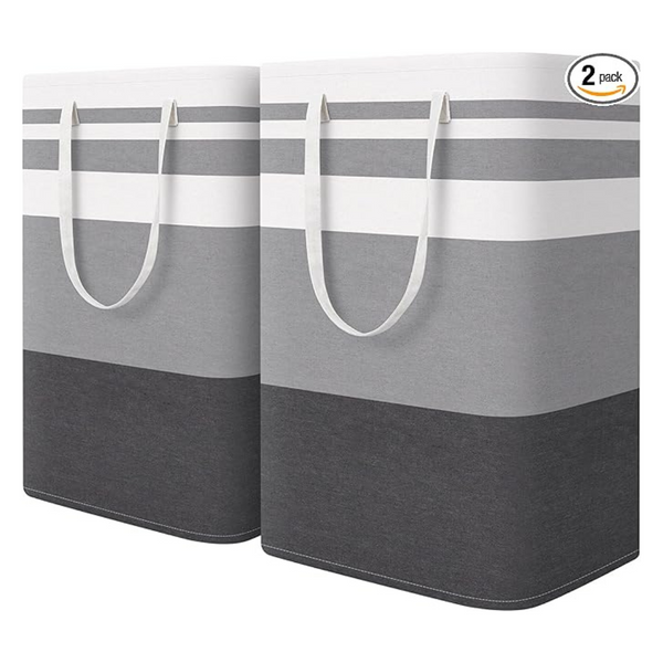 2-Pack HomeHacks 75L Large Waterproof Freestanding Laundry Basket