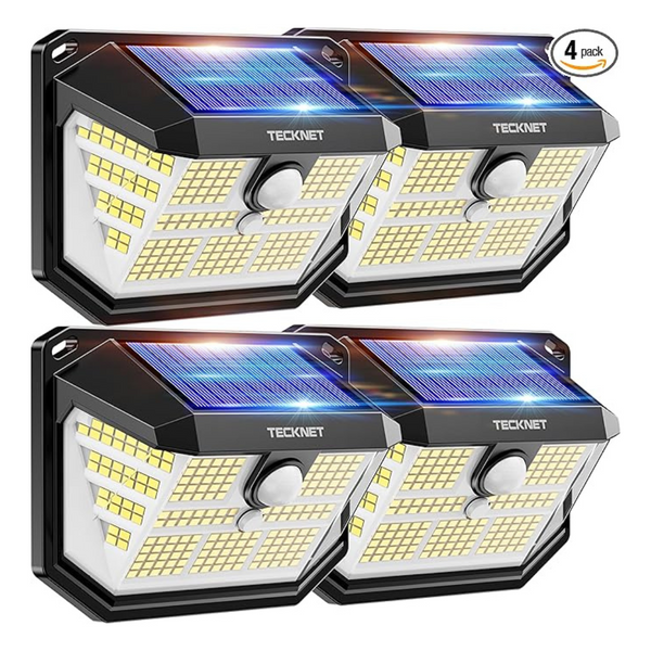 4-Pack Outdoor Motion Sensor Solar LED Lights