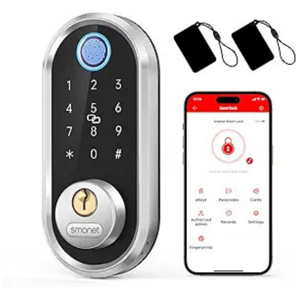 Smart Fingerprint Electronic Deadbolt Door Lock W/ Keypad