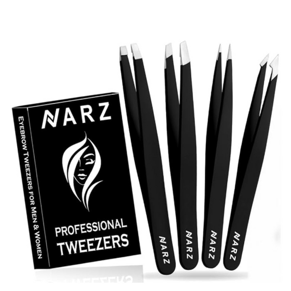 4-Pieces Narz Stainless Steel Precision Professional Tweezers