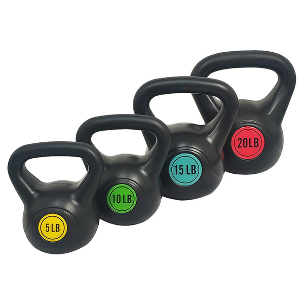 4-Piece (50lbs) BalanceFrom Wide Grip Kettlebell Fitness Weight Set