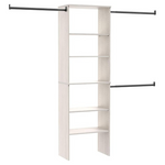 ClosetMaid SuiteSymphony Wood Closet Organizer Kit With Tower, (3) Hang Rods, (5) Shelves (2-Adjustable), Fits Spaces 5-10 Ft. Wide