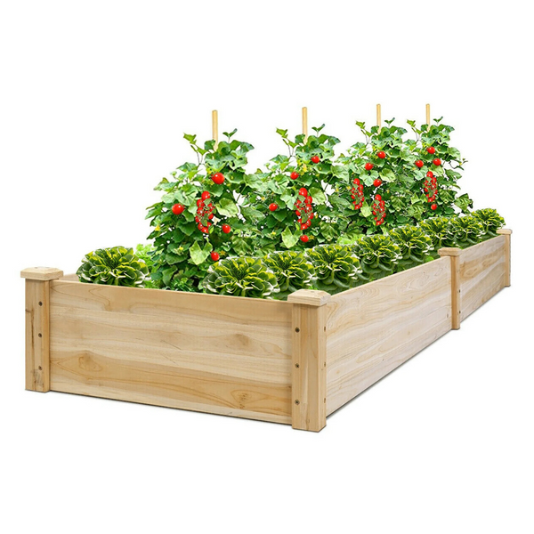Costway Wooden Vegetable Raised Garden Bed