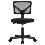 Sweetcrispy Ergonomic Adjustable Rolling Mesh Desk Chairs (Black)
