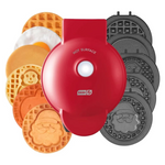 Dash MultiMaker Mini Waffle System W/ 7 Removable Plates & Storage Case
