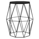 StyleWell Mettler Hexagonal Charcoal Black Metal Accent Table