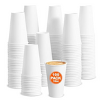 100-Pack IBASICS Large Disposable Paper Coffee Cups, 16oz
