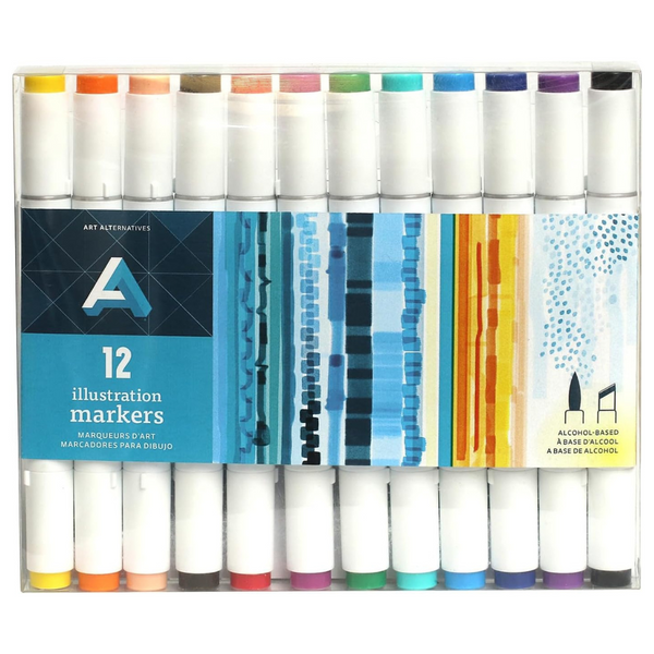 12-Count Art Alternatives Illustration Marker Set