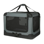 Amazon Basics 4-Doors Portable Soft-Sided Folding Travel Crate Kennel