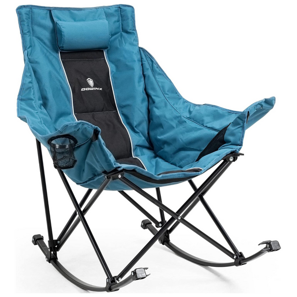 Oversized Rocking High Back Camping Chair With Headrest