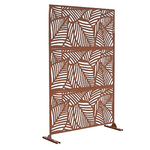47.2" x 76" Decorative Privacy Screen Outdoor Divider With Stand