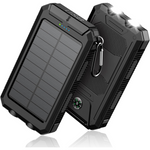 36800mAh Portable Solar Power Bank with Flashlight