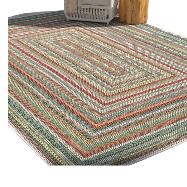 Sand & Stable Rectangle 7'10" x 10' Lucidia Multicolor Indoor / Outdoor Area Rug