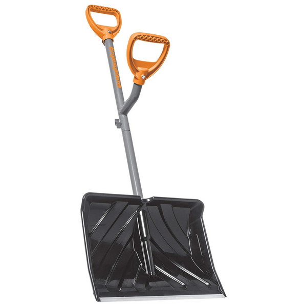 ErgieShovel 18" Steel Shaft Impact Resistant Snow Shovel (48" Shaft)