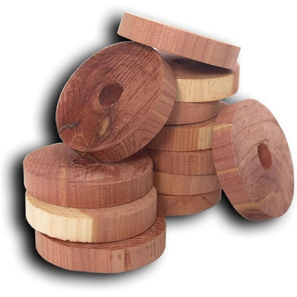 Household Essentials Cedar Fresh Red Cedar Wood Rings For Hangers (Set Of 20)
