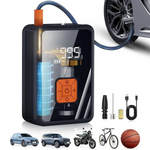 LS4012 60W 150 PSI Portable Air Pump with Pressure Gauge LED Light