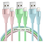 3-Pack MenoSupp 10ft Apple MFi Certified Lightning Cable