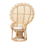 bali & pari Hecate Modern Bohemian Natural Rattan Peacock Chair
