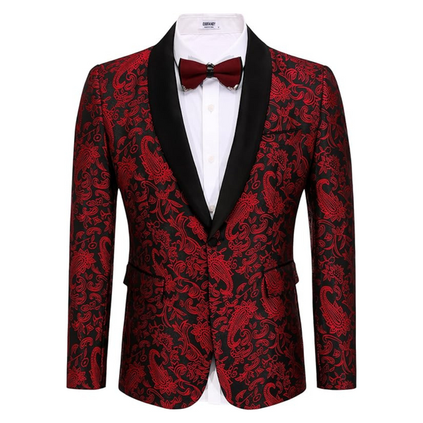 Coofandy Men's One Button Slim Fit Floral Tuxedo