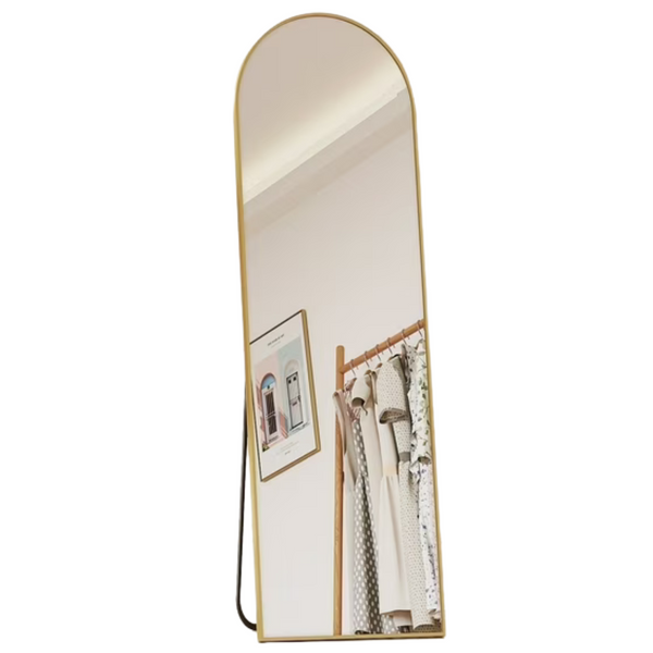 Beautypeak 59"x 16" Arched Standing Floor Full Length Mirror (Gold)