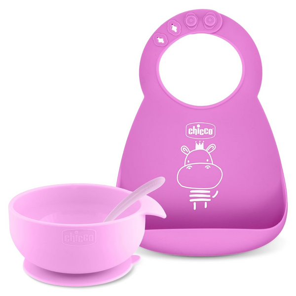 3-Piece Chicco Easy Start Silicone Feeding Set