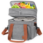 Unisex 17L Expandable Double Deck Insulated Lunch Bag (Various)