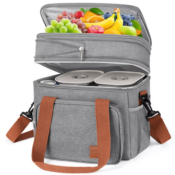 Unisex 17L Expandable Double Deck Insulated Lunch Bag (Various)